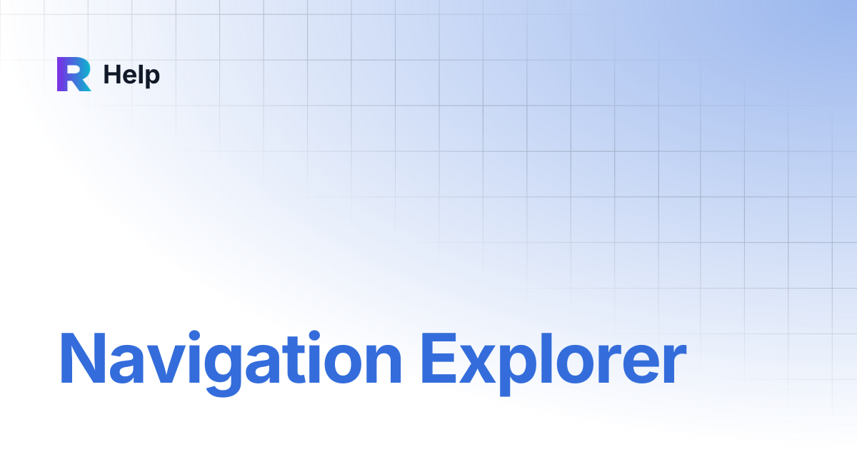 Navigation Explorer | Help