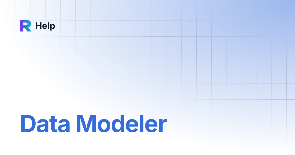 Data Modeler | Help